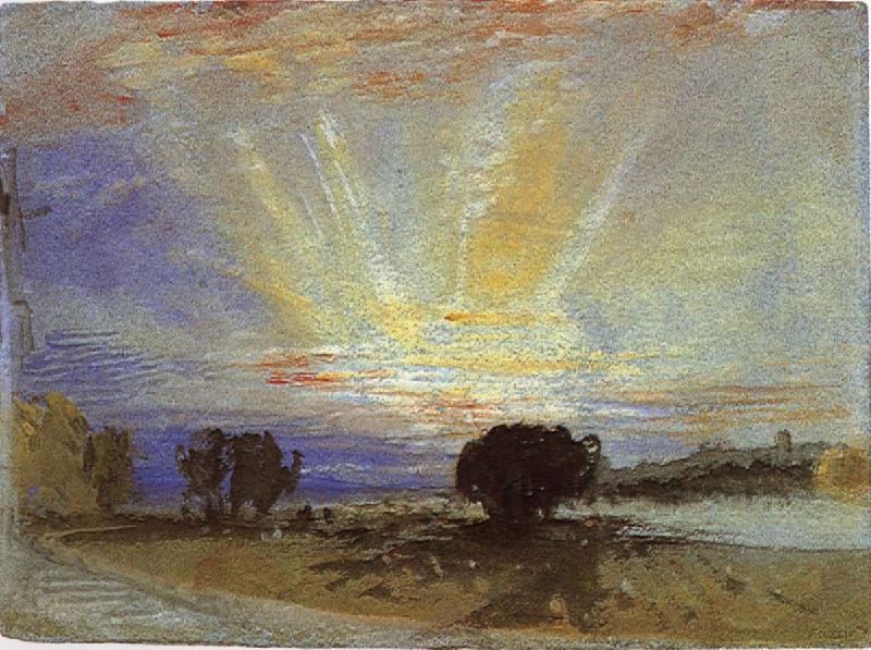 Joseph Mallord William Turner Sunset oil painting image